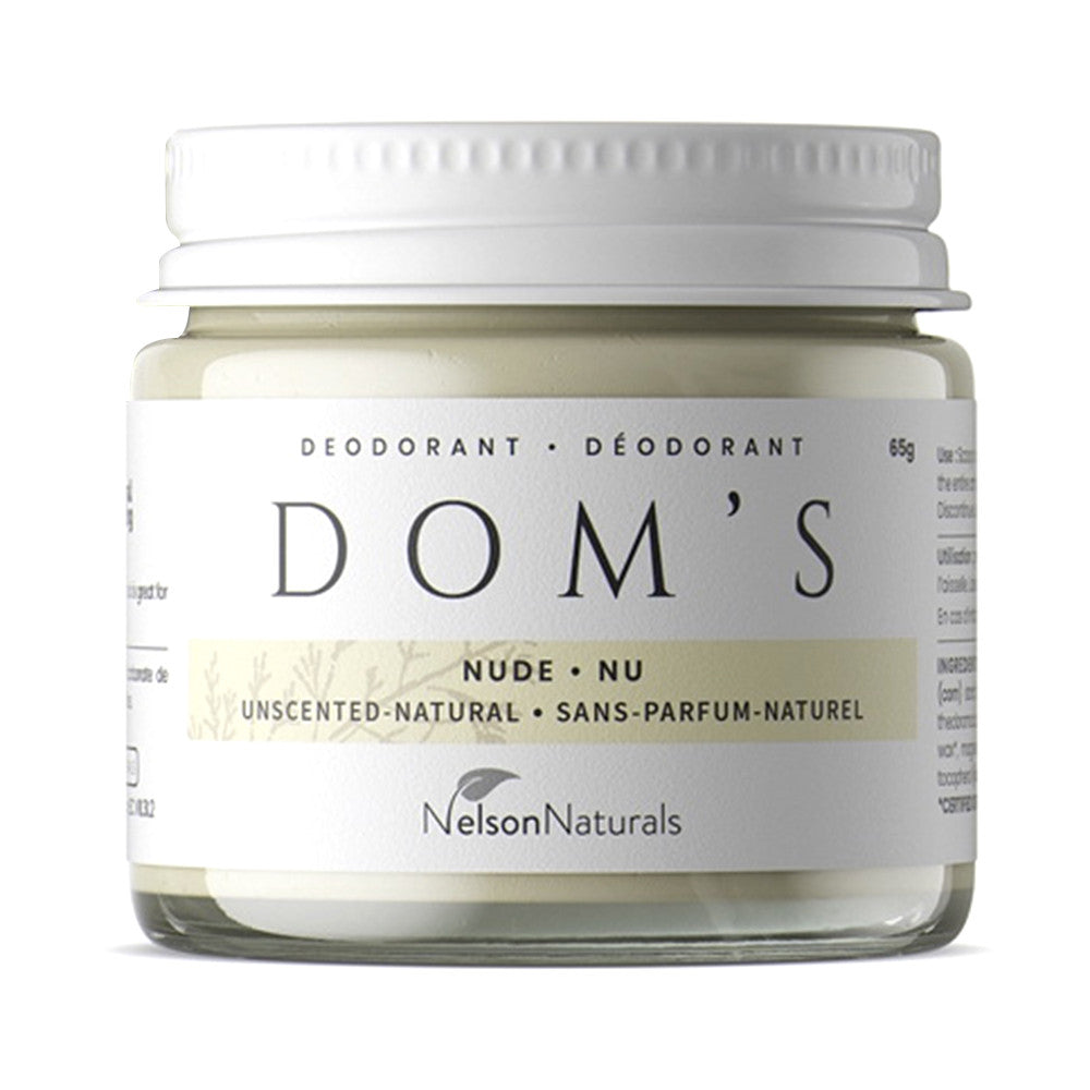 Nelson Naturals Dom's Deodorant Nude, Unscented, 65 Grms